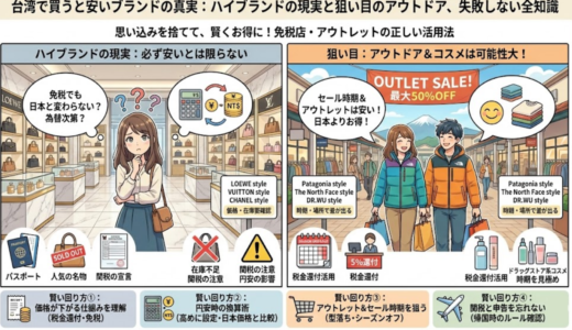 台湾で買うと安いブランドとお得な買い方を徹底解説