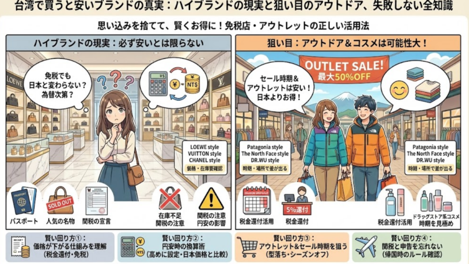 台湾で買うと安いブランドとお得な買い方を徹底解説