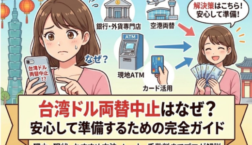 台湾ドルの両替中止はなぜ？今できる両替方法を徹底解説