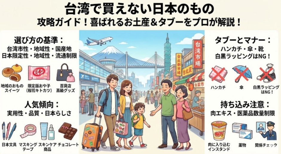 台湾人に喜ばれる台湾で買えない日本のもの厳選おすすめ土産まとめ