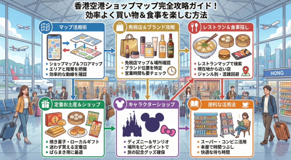 香港空港ショップマップ完全攻略ガイド｜買い物と食事を迷わず楽しむ方法