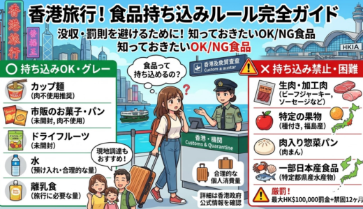 香港旅行の持ち込み禁止食品一覧！カップ麺・肉・離乳食はOK？