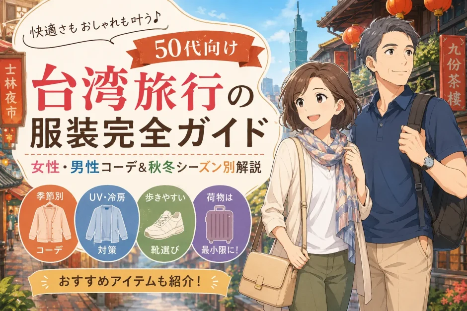 【2026年版】台湾旅行50代の服装完全ガイド！女性・男性・秋冬対応