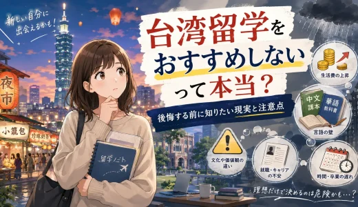 台湾留学はやめた方がいい？おすすめしない理由と現実のデメリット全解説