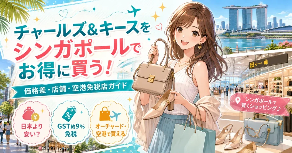 チャールズアンドキースはシンガポールで安い！日本との価格差や空港免税店での買い方を解説