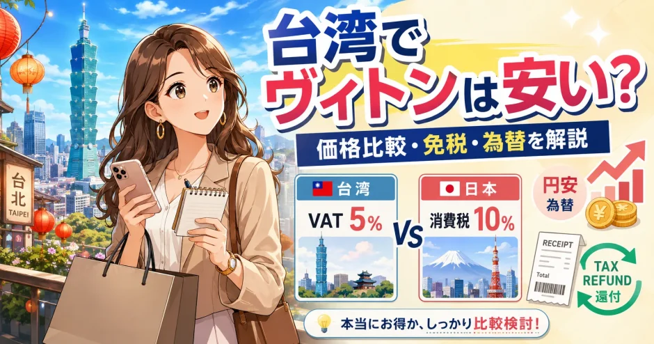台湾でヴィトンは日本より安いか？円安・免税・価格差を計算してみた