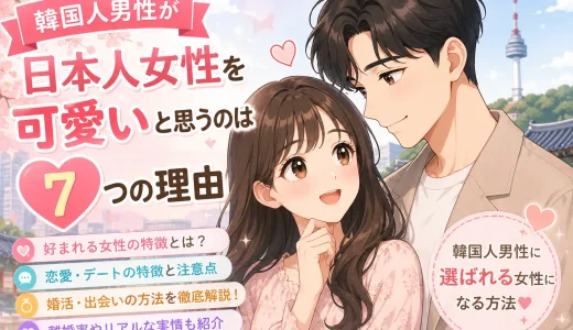 韓国人男性が「日本人女性は可愛い」と思う理由7選｜恋愛・婚活・離婚率まとめ