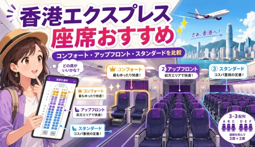 香港エクスプレス座席おすすめガイド｜狭さ・コンフォート・指定方法を全解説