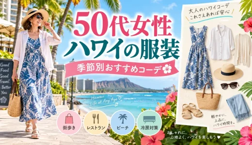 【ハワイでの服装】50代女性に最適な着こなしと季節別おすすめコーデ