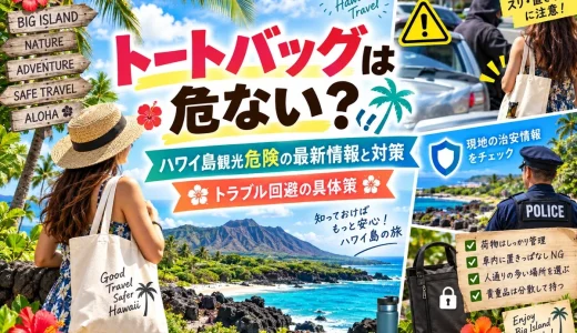 トートバッグは危ない？ハワイ島観光危険の最新情報とトラブル回避の具体的な対策