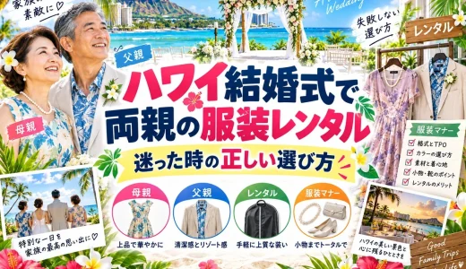 ハワイ結婚式で両親の服装レンタルに迷った時の正しい選び方