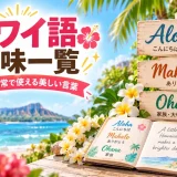 ハワイ語の美しい言葉とその意味を一覧にまとめた画像