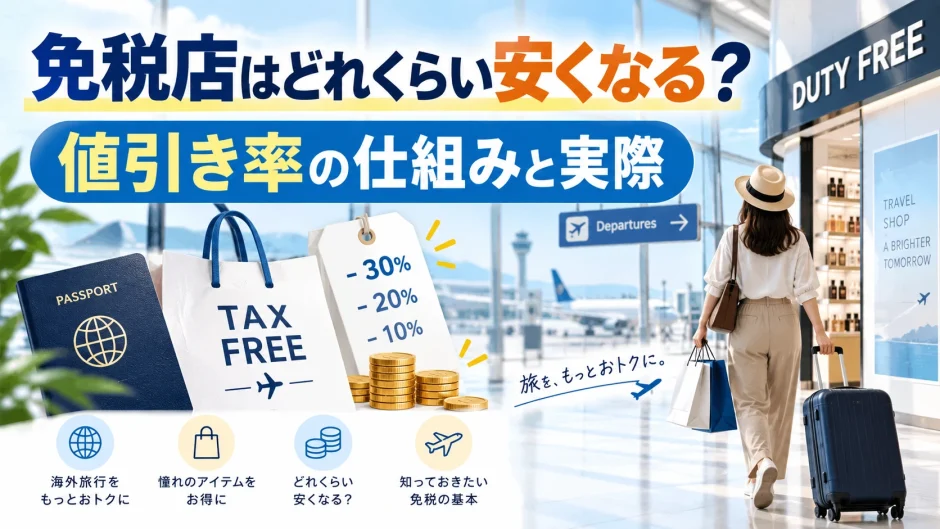 免税店はどれくらい安くなる？値引き率の仕組みと実際