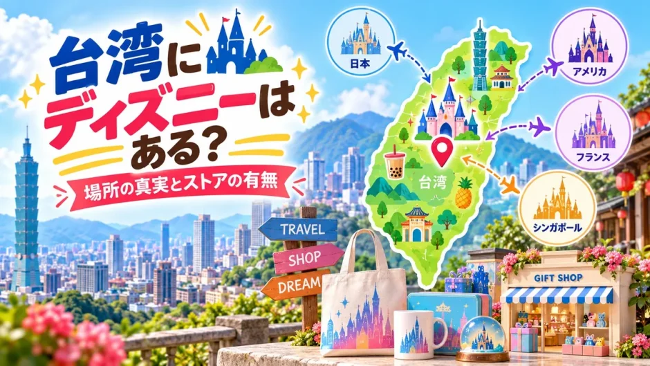 台湾にディズニーランドがあるのかを公式パークとストアの有無から解説した画像