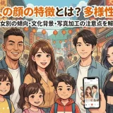 台湾人の顔立ちの特徴を男女別に比較し多様性を解説した画像