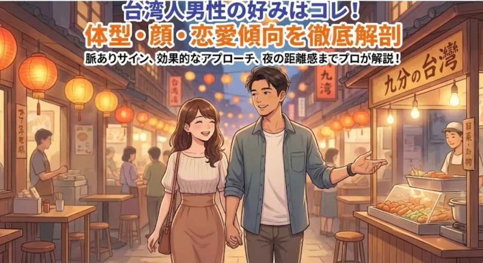 台湾人男性が好む体型や恋愛傾向、モテる特徴をまとめた画像