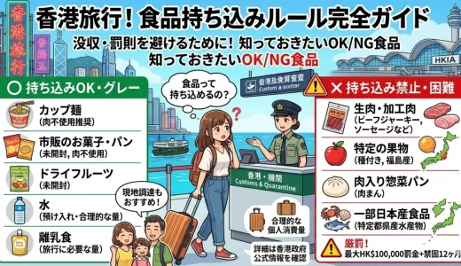 香港旅行の持ち込み禁止食品一覧！カップ麺・肉・離乳食はOK？