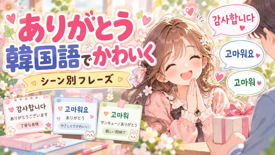 「ありがとう」を韓国語でかわいく伝える方法