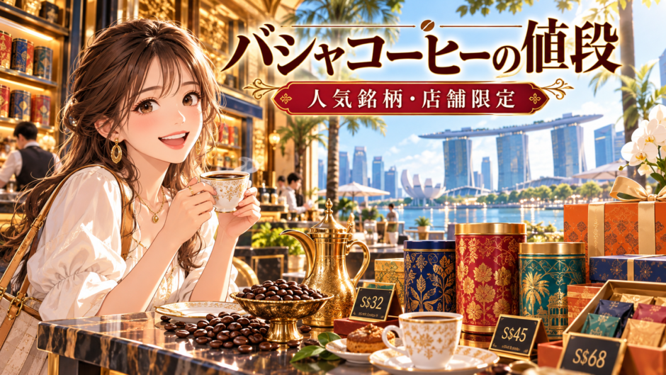 シンガポールで高級コーヒーの値段や銘柄を比較するイメージ
