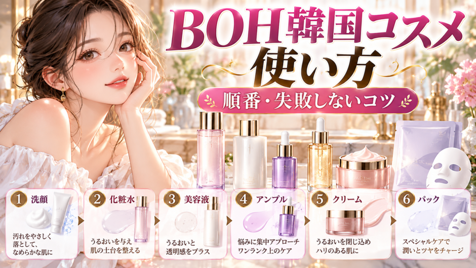 BOH韓国コスメの使い方｜順番と失敗しないコツ