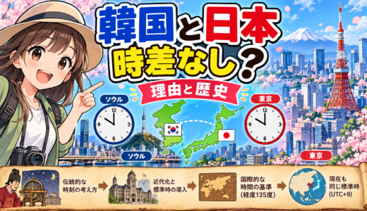 韓国と時差がなくなった理由と歴史を徹底解説｜今の標準時間は？