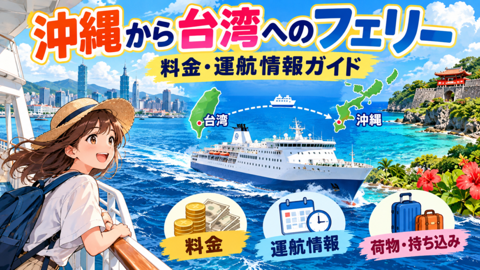 沖縄から台湾へのフェリー｜料金と運航情報