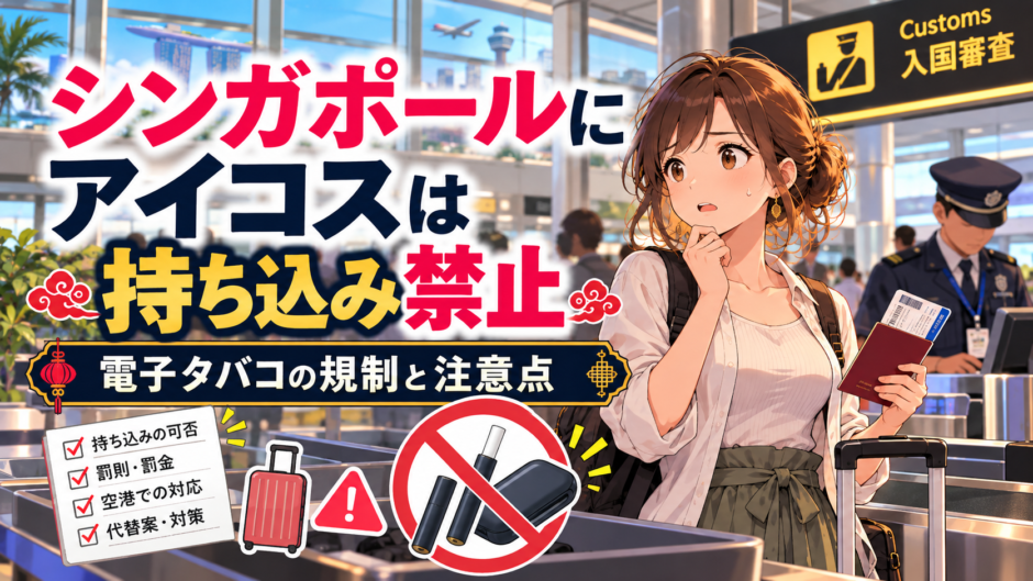 シンガポールにアイコスは持ち込み禁止｜電子タバコの規制と注意点