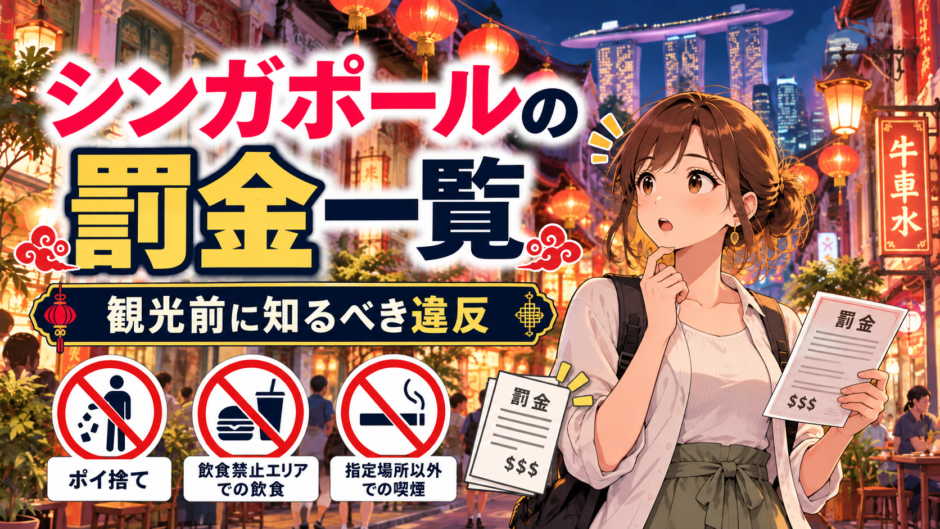 シンガポールの罰金一覧｜観光前に知るべき違反