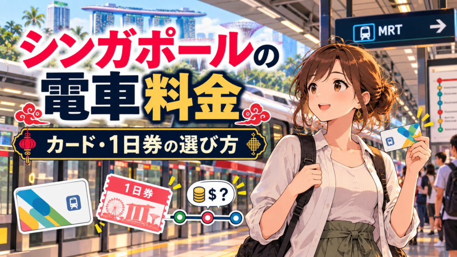 シンガポールの電車料金｜カード・1日券の選び方