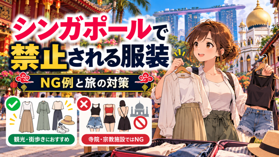 シンガポールで禁止される服装｜NG例と旅の対策