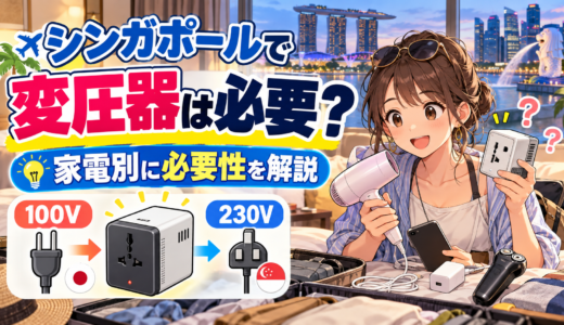 シンガポール渡航時に変圧器必要か迷う人必見｜家電別のおすすめの持ち物ガイド