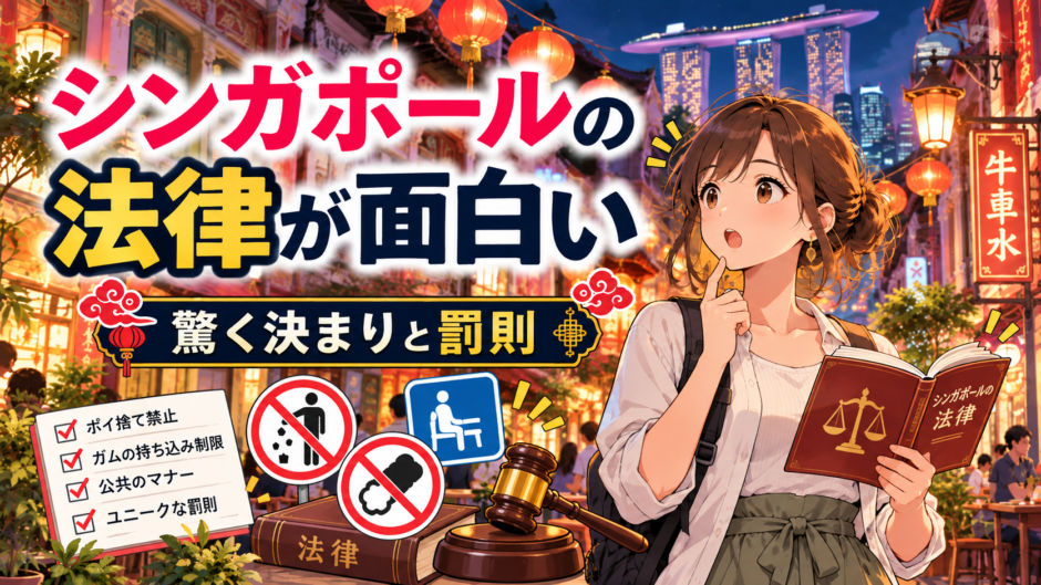 シンガポールの法律が面白い｜驚く決まりと罰則