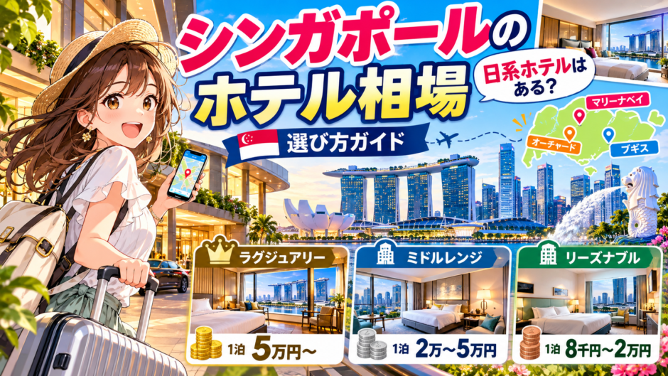 シンガポールのホテル相場｜日系ホテルの有無と選び方