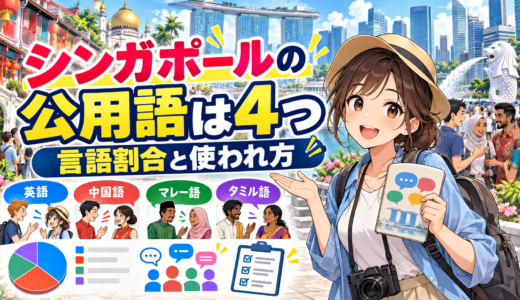 【最新版】シンガポールの言語割合グラフで分かる！公用語4つの中でタミル語とマレー語の位置づけとは