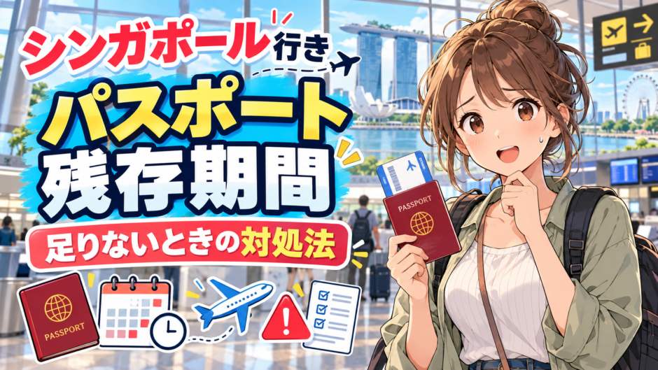 シンガポール旅行のパスポート残存期間｜足りないときの対処法