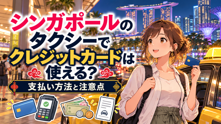 シンガポールのタクシーでクレジットカードは使える？｜支払い方法と注意点