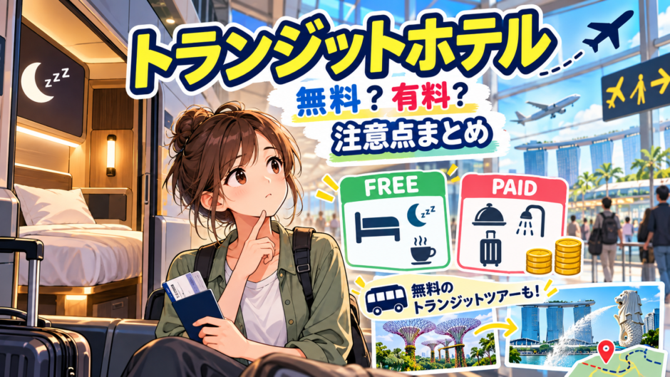 シンガポール航空のトランジットホテルは無料？｜注意点まとめ