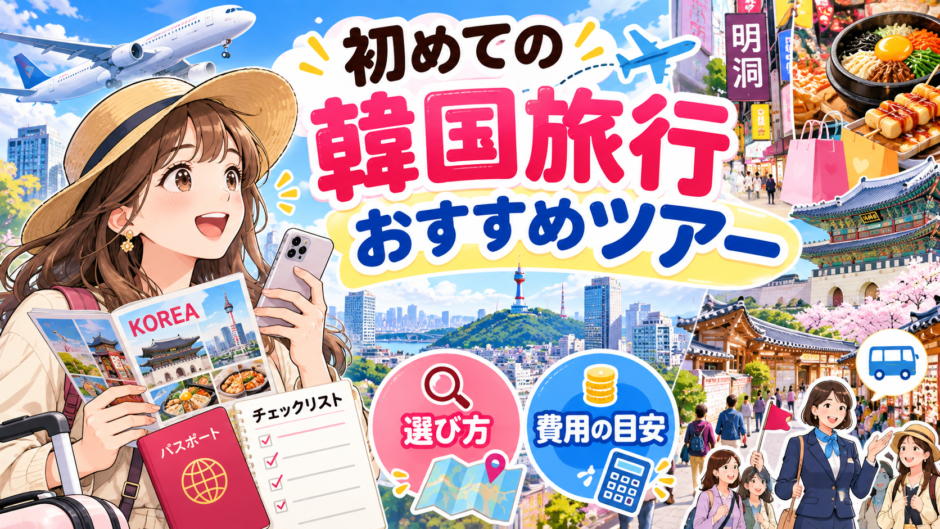 初めての韓国旅行でおすすめツアーを選ぶイメージ