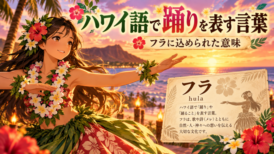 ハワイ語で踊りを表す言葉とフラの意味