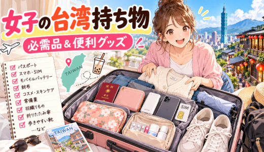 【台湾旅行の持ち物】女子の必需品から便利グッズまで完全網羅
