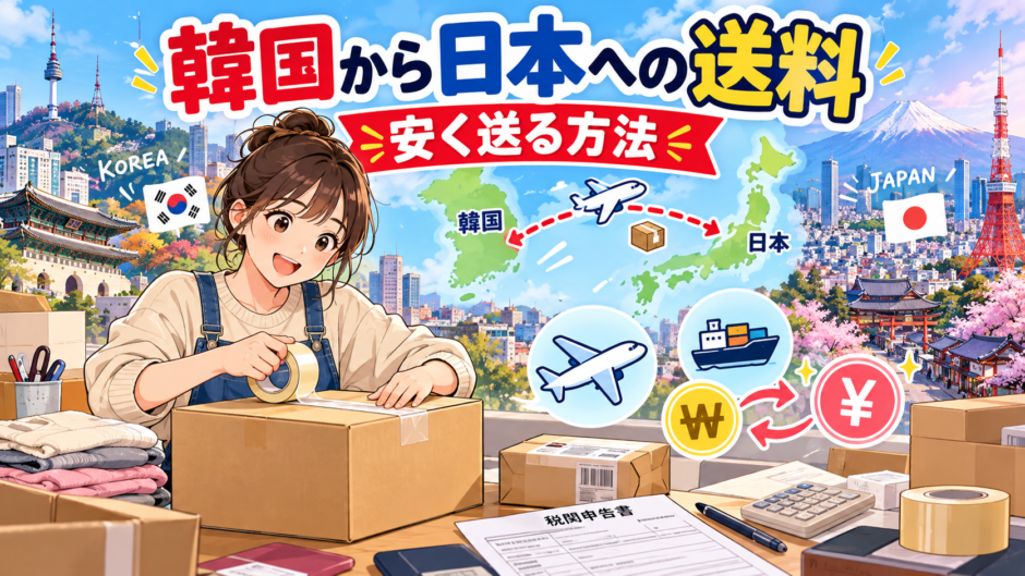 韓国から日本への送料と安く送る方法