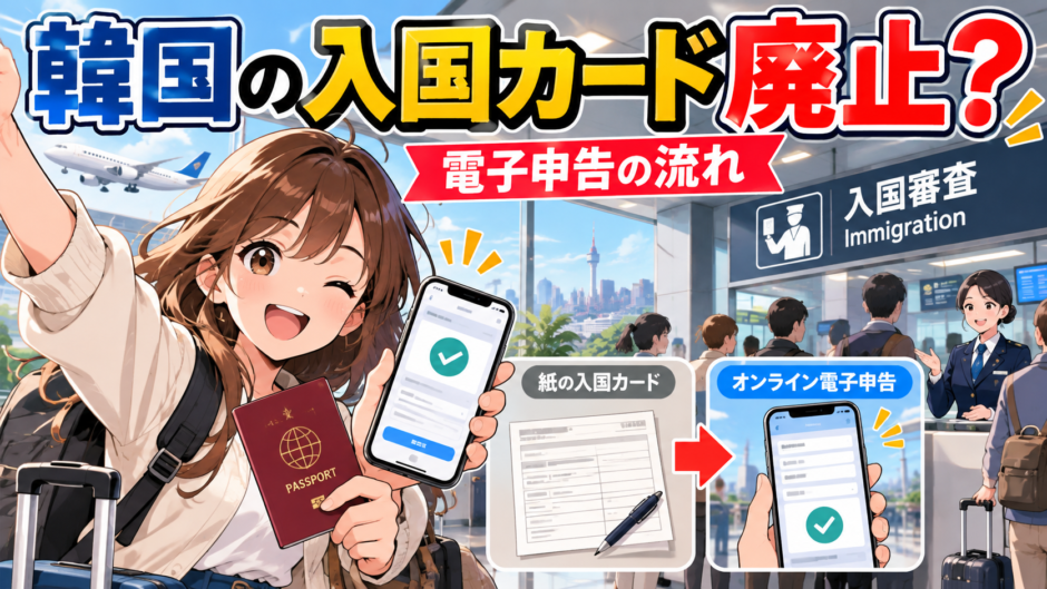 韓国の入国カード廃止と電子申告