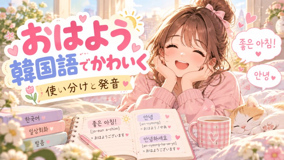 「おはよう」を韓国語でかわいく伝える方法