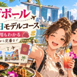 シンガポール2泊3日のモデルコースをイメージした旅行風景