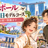 シンガポール2泊4日のモデルコースをイメージした旅行風景