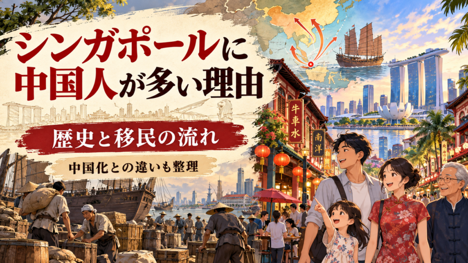 シンガポールに中国系住民が多い理由と移民の歴史をイメージした街並み