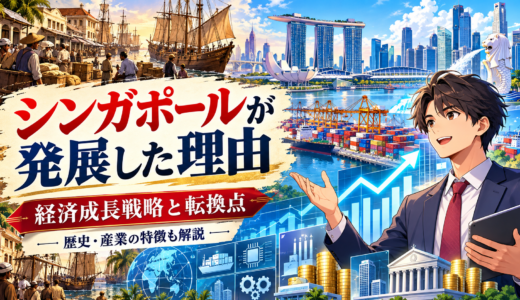 シンガポールが発展した理由が分かる経済成長戦略と転換点の歴史・産業の特徴を解説
