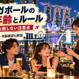 シンガポールの飲酒年齢とアルコールルールをイメージした夜の街