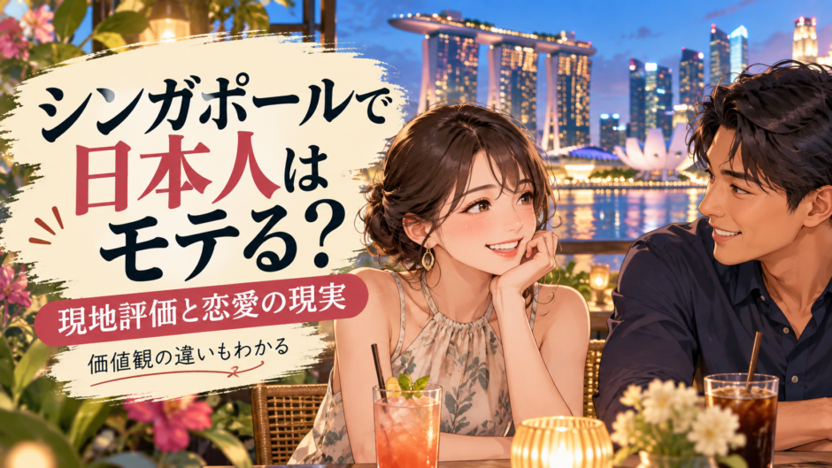 シンガポールでの日本人の恋愛や現地評価をイメージした街の風景