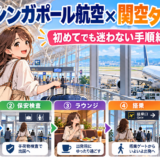 関西空港でシンガポール方面の国際線を利用するイメージ